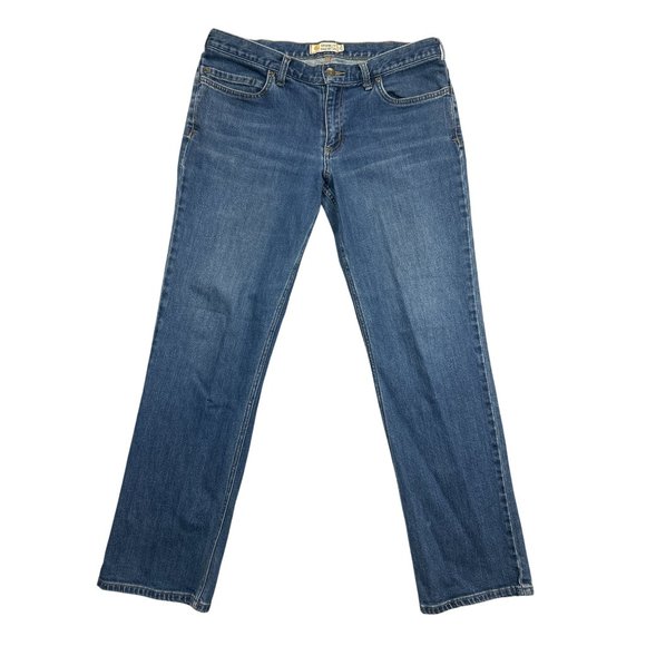 Carhartt Jeans Womens 14R‎ Blue Denim Original Fit Straight Leg - Picture 1 of 10